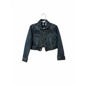 Tough Skins Girls Denim Jacket With Studded Snap Buttons Size 4T